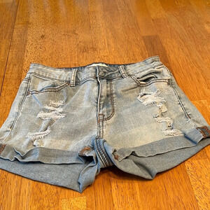 Pacsun High Rise Super Stretch Shortie shorts, size 25.